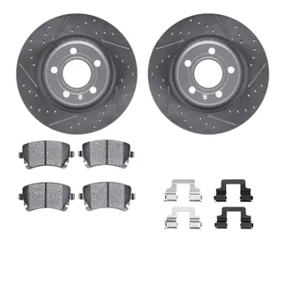 R1 Concepts WBTH1-73036 Brake Rotors - Carbon Coated - D/S W/ Euro Ceramic Pads & Hdw